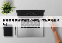 有哪些开发区块链的公司呢[开发区块链犯法吗]